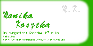 monika kosztka business card